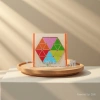Colorful triangular bean puzzle board DIY house Trendy toy puzzle board details Picture